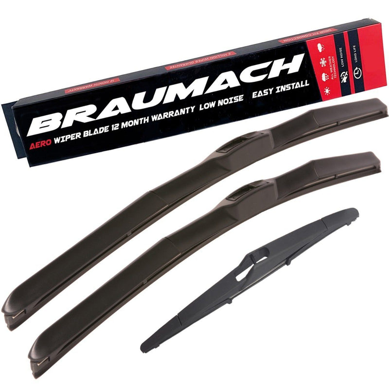 Wiper Blades Hybrid Aero For Toyota Landcruiser 200 Series 2007-2020 FRONT PAIR & REAR